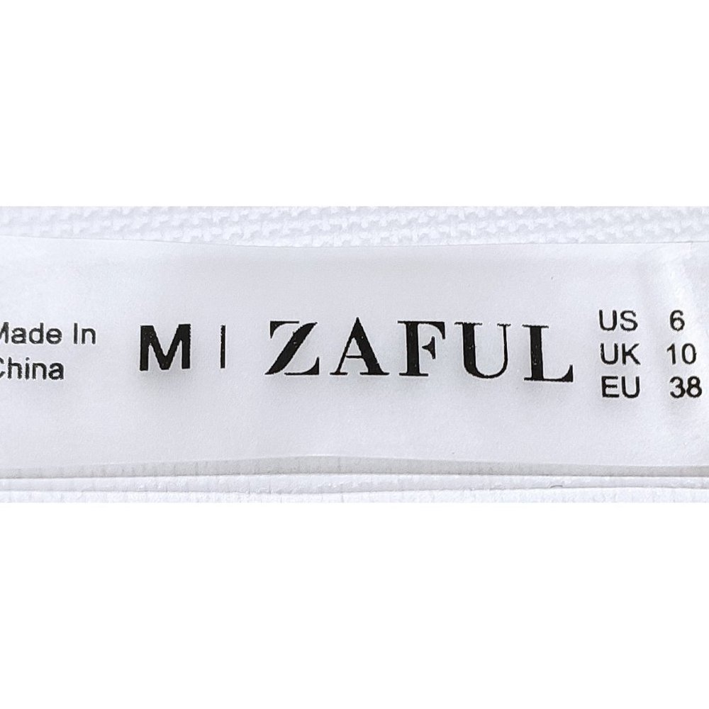 NWT ZAFUL Medium Front Tie Bandeau White bikini set - Picture 5 of 6